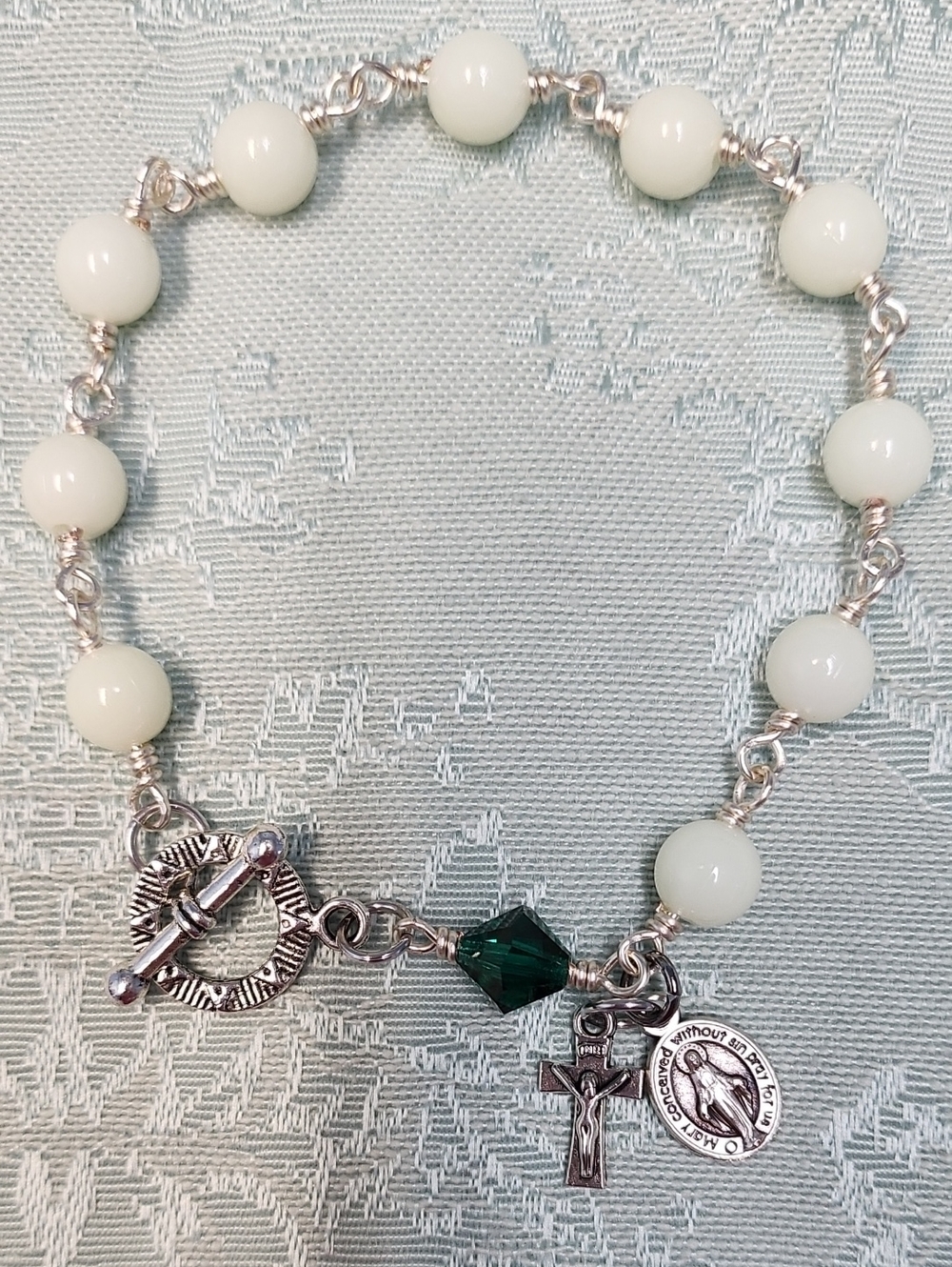 Glow-in-The Dark Rosary Bracelet!